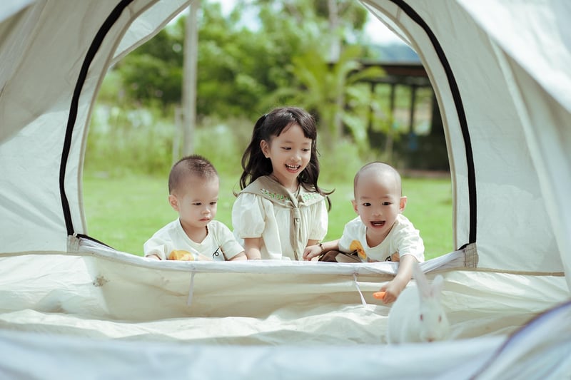 Camping in the wilderness
